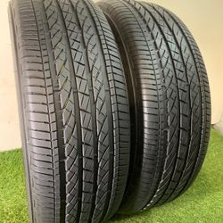 225 60 18   Bridgestone Dueler H/P Sport AS Run Flat  2 Used Tires 90% Life 