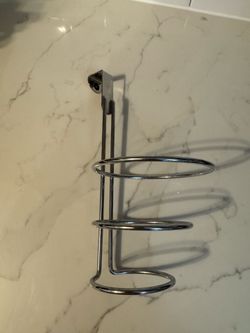 Chrome Over Door Hair Tool Organizer