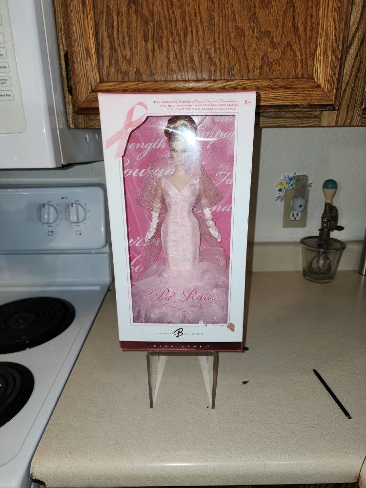 Vintage Pink Ribbon Barbie Doll