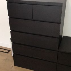 Ikea Malm Tall 6 Drawer Dresser