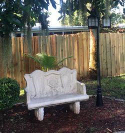 Our door bench concrete heavy