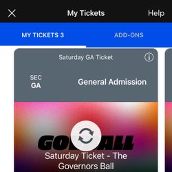 governors ball saturday pass