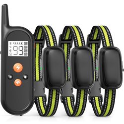 Dog Shock Collar with Remote Control & Safe Boosted Shock, Dog Training Collar with Beep,Vibration,Shock&Boosted Shock, 3000ft, Rechargeable, Small Me
