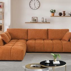 Lounge Style L-shaped Modular Chaise Sectional Sofa Couch