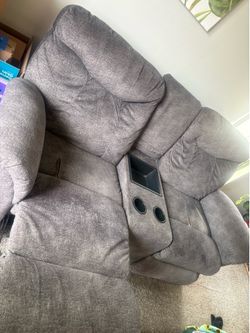 Two seater recliner couch.