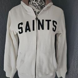 Used Womans used NFL New Orleans saints full zip up hoodie Jacket Size Small Pick UP ONLY Madera Ca 