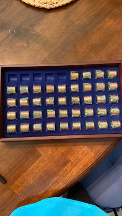 Danbury Mint U.S. Presidential Dollar Collection ~ w/Wood Case
