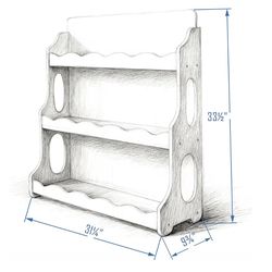 Scalloped edge children’s bookshelf