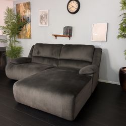 Charcoal Power Recliner Sectional (Free Delivery)