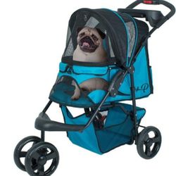 PETIQUE Mermaid Pet Stroller for Cats and Dogs, Ventilated Puppy Stroller, Ideal to Spoil Your Furry Best Friends, Chic and Functional Design, Foldabl