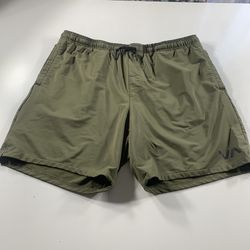 RVCA Yogger Shorts Olive Green Athletic Training Running Size XXL
