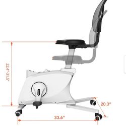 ✌️ FlexiSpot Adjustable Exercise Chair Home Office Chair Cycle Exercise Bike Sit2Go 2-in-1 Fitness Chair Desk Bike