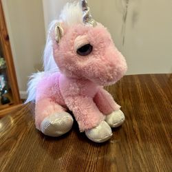 Aurora Pink Unicorn Plush Stuffed Animal 12”