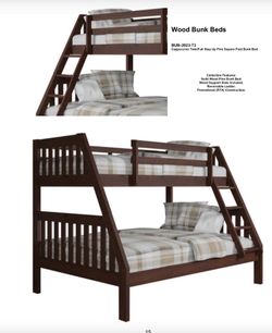NEW BUNK BED FULL TWIN WITH MATTRESS THICK INCLUDED NEW