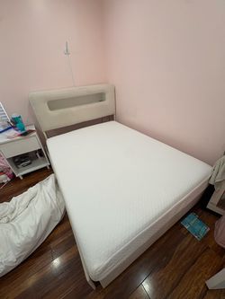 Full size bed with led lights