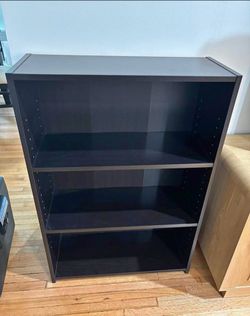 New in box black bookshelf