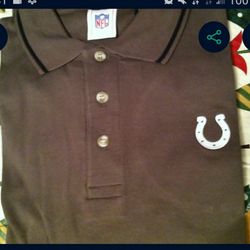 New!  Men's NFL Indianapolis Colts Dunbrooke Moss Green Polo Shirt  LG.