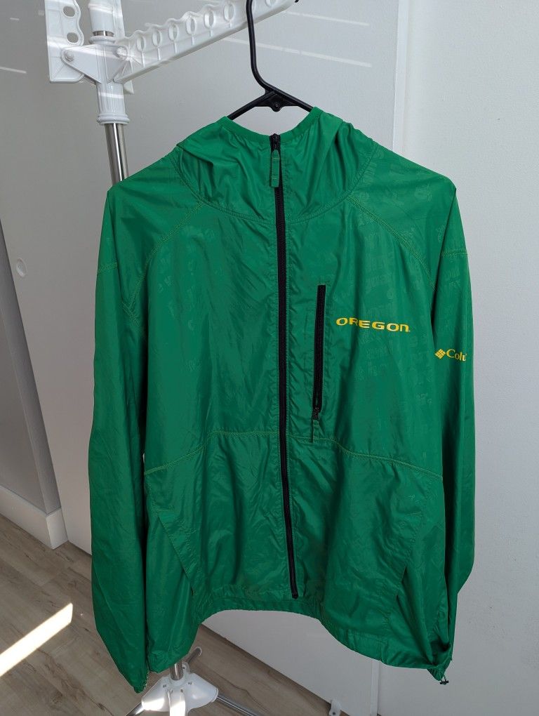 Men's Oregon Ducks Columbia Lightweight Hooded Jacket