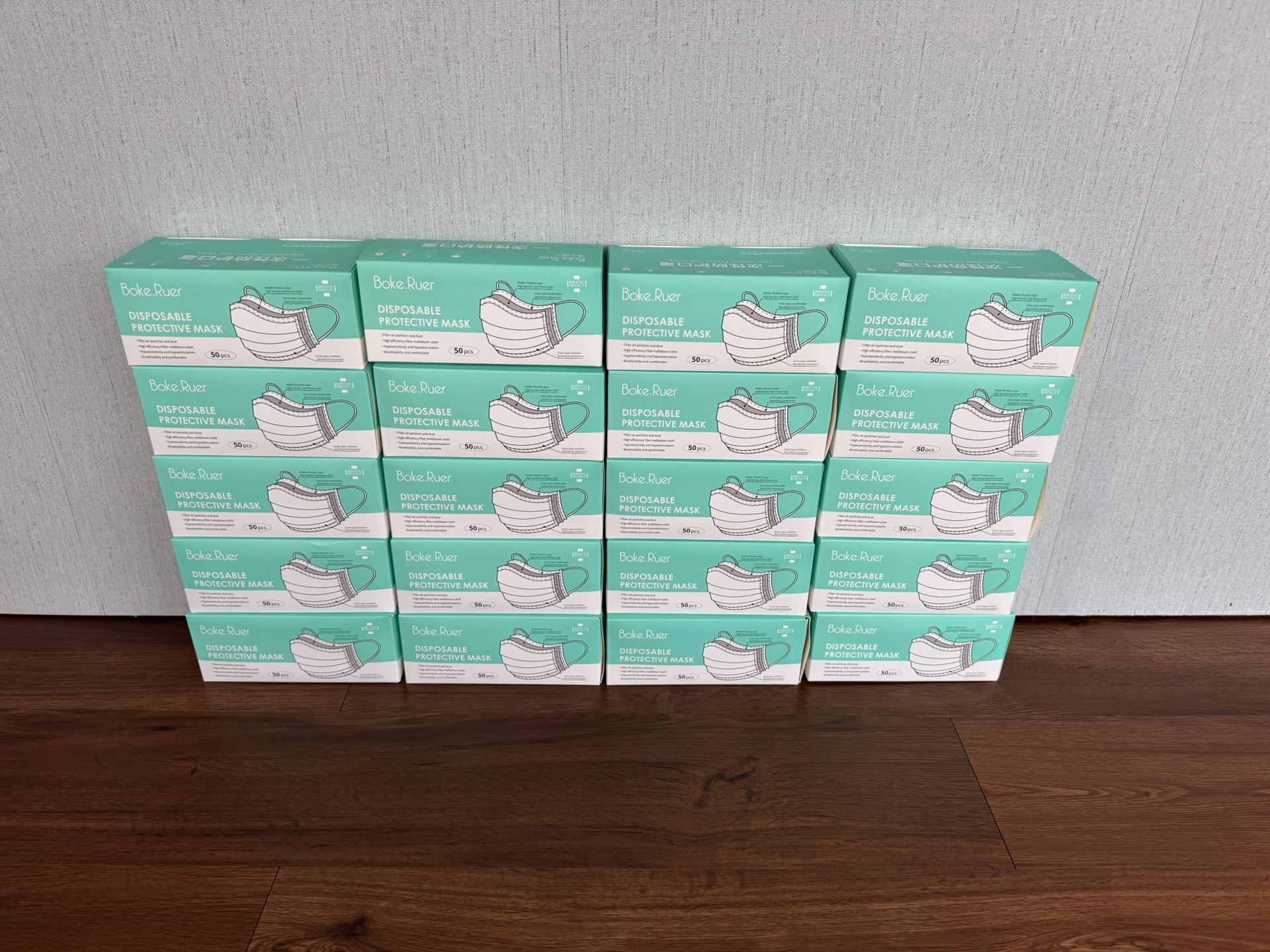 1,000 pieces Disposable Protective 3-Ply Face Masks