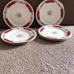 Vintage Floral Plates