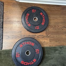 Ethos 25lb barbell plates 