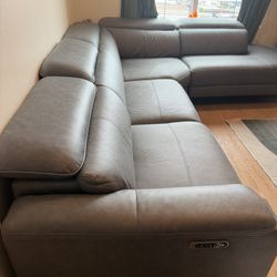 Large Faux Leather Couch