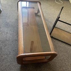 Wood And Glass Coffee Table 