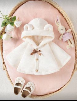 Adorable Baby Hooded Cape Coat