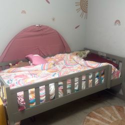 Twin Bed, Mattress And Frame 