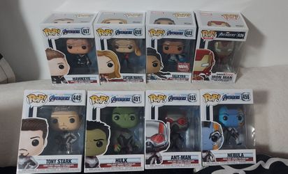 Funko Pop! Lot Marvel Avengers: Endgame (8 Figures)-IronMan/Hulk/Valkyrie/Stark