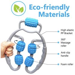 Handheld Full-Body Massager Roller, Lightweight Dual Angle Foam Roller Equipment for Sore Muscle, Tissues, Point Massage Roller, Muscle Roller Massage