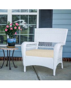 Aoodor Patio Chair Cushions Set of 4 19 x 21x 23 ,,24 ,,25 Inch Water Resistant Outdoor Seat Cushions with Handle  and Ties, Square Corner  Cushions f