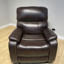 Dark Brown Power Recliner with Power Headrests