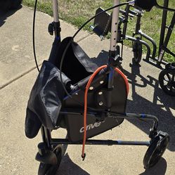 Drive Walker w/ Brakes & Storage Bag – Lightweight & Foldable