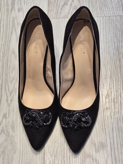 Nine West black heels size 8