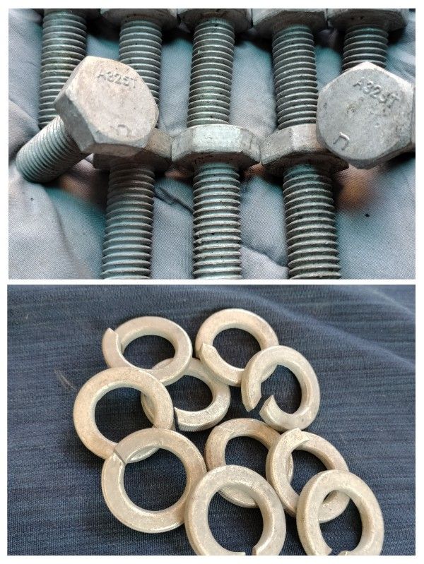 Steel Structural Bolts And Split Lock Washerspk Of 10 for Sale in San