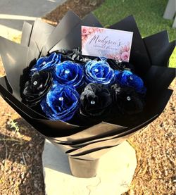 Eternal Flowers Glitter Rose Bouquet