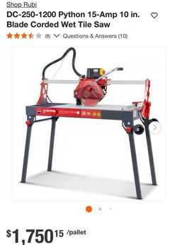 Rubi wet tile saw
