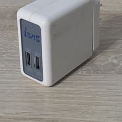 Dual USB AC Charger 10W USB Power Adapter AC with 2 USB-A Ports