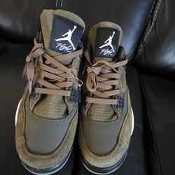 Size 8.5 Men Jordan 4 SE Retro Low Craft - Olive