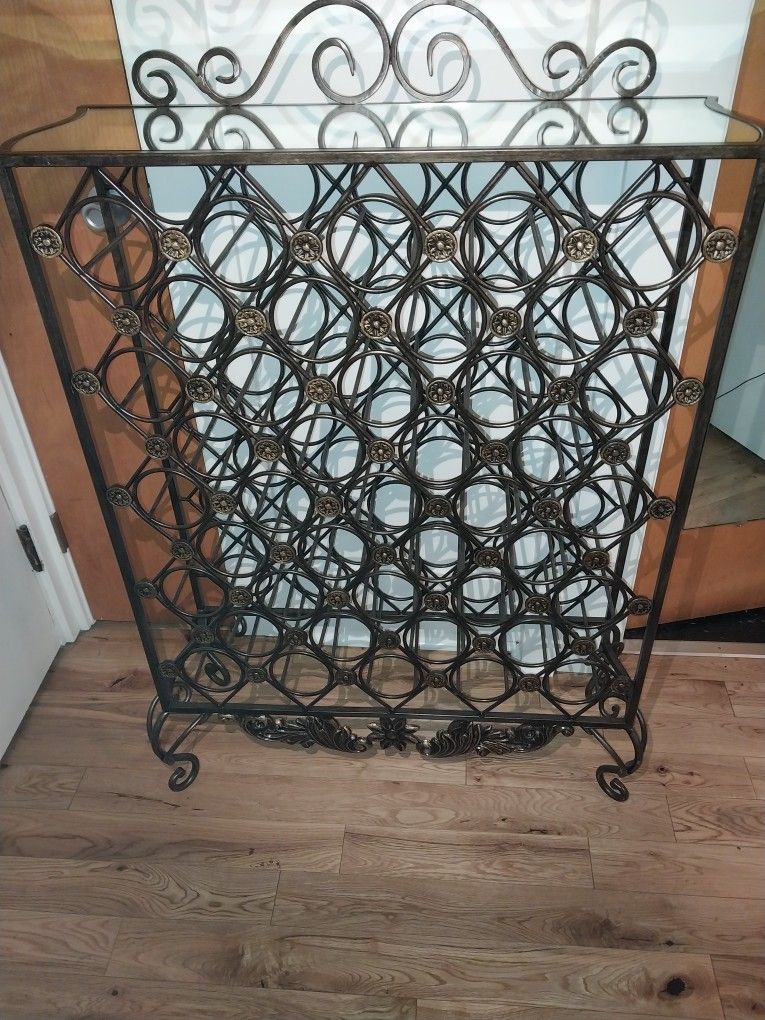 Wrought Iron Wine Rack