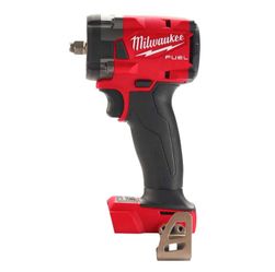 New Milwaukee 2854-20 M18 Fuel Brushless 18v 3/8” Compact Impact Wrench w/ Friction Ring Tool Professional Job Site Home DIY Business 250 Ft Lbs Torqu