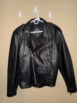 Men's Black Lether Riding Jacket