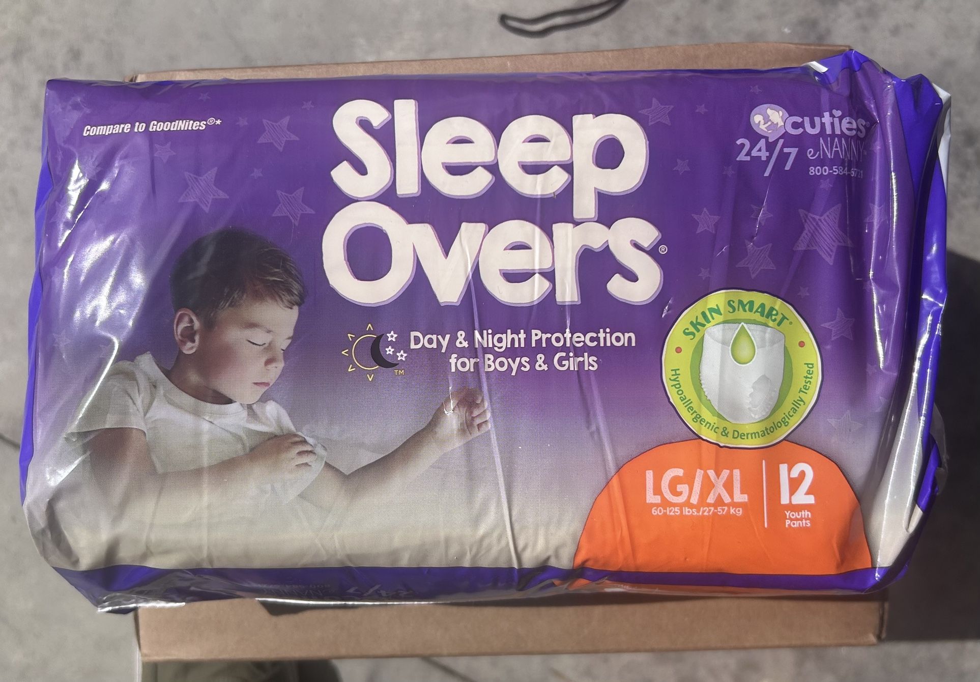Sleep overs LG/XL 12 Count Per Package $9 Each