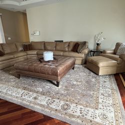 Soft Lamb Sofa - Seat And Ottoman For Sale 