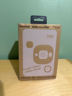 Fujifilm Instax Mini LiPlay camera in beige gold Rare Out of Stock