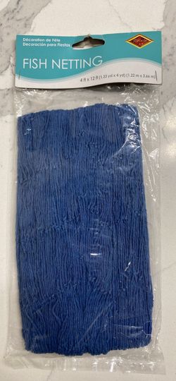 Beistle Blue Fish Netting Party Decoration