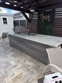 Outdoor Quartz BBQ slab