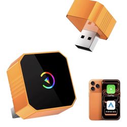 2026 Upgraded Mini Wireless CarPlay Adapter Wired to Wireless Adapter for CarPlay & Android Auto Plug & Play Auto-Reconnect Zero Lag Car Play Compatib