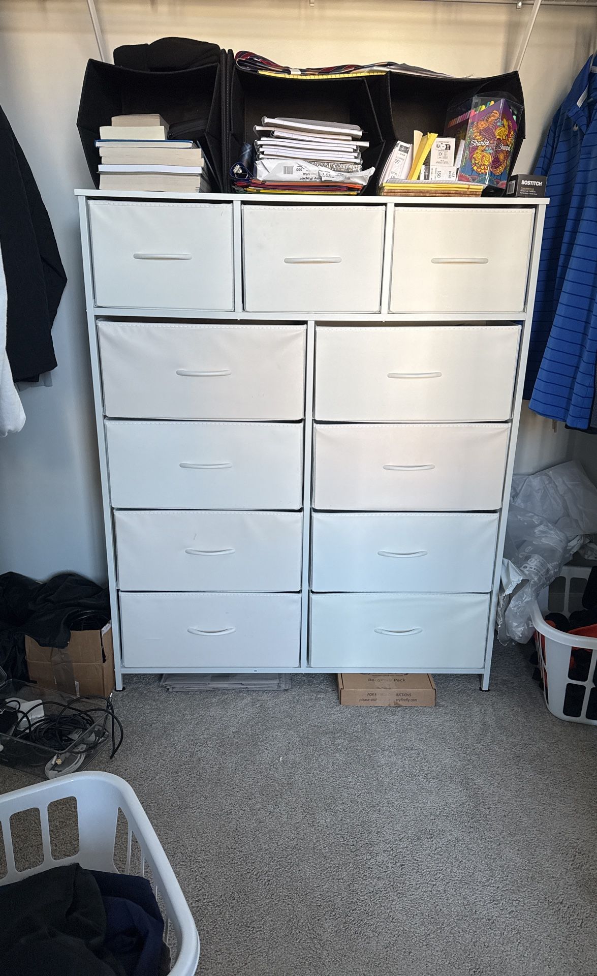 White Dresser With Felt Drawers